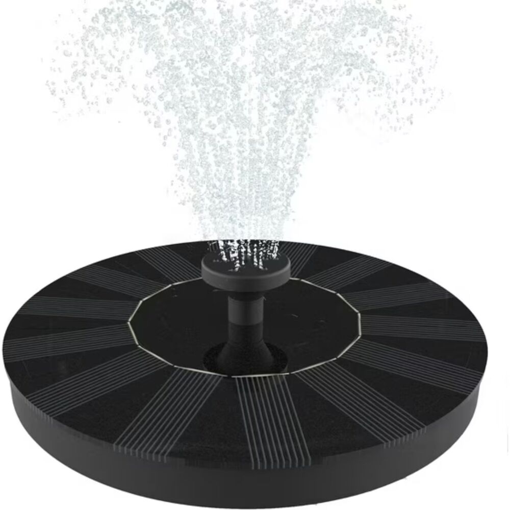 solatec solar fountain black new